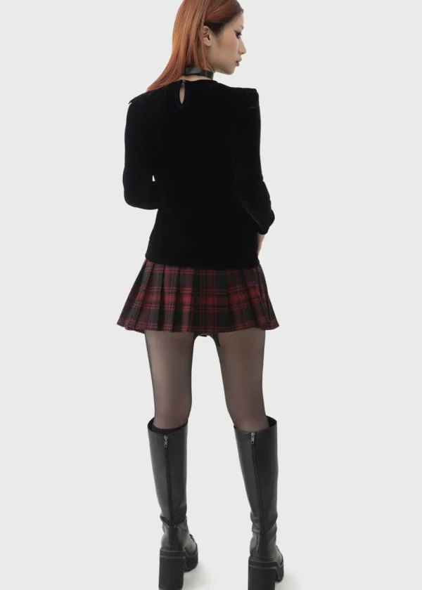 Killstar x Beetlejuice Here Lies Beetlejuice Knit Sweater Black