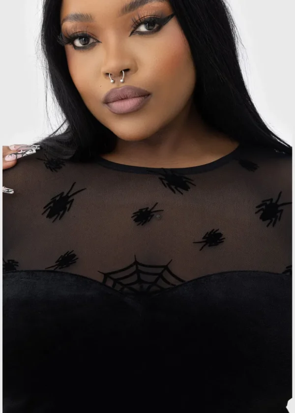 Killstar x Beetlejuice Here Lies Beetlejuice Mini Dress Black