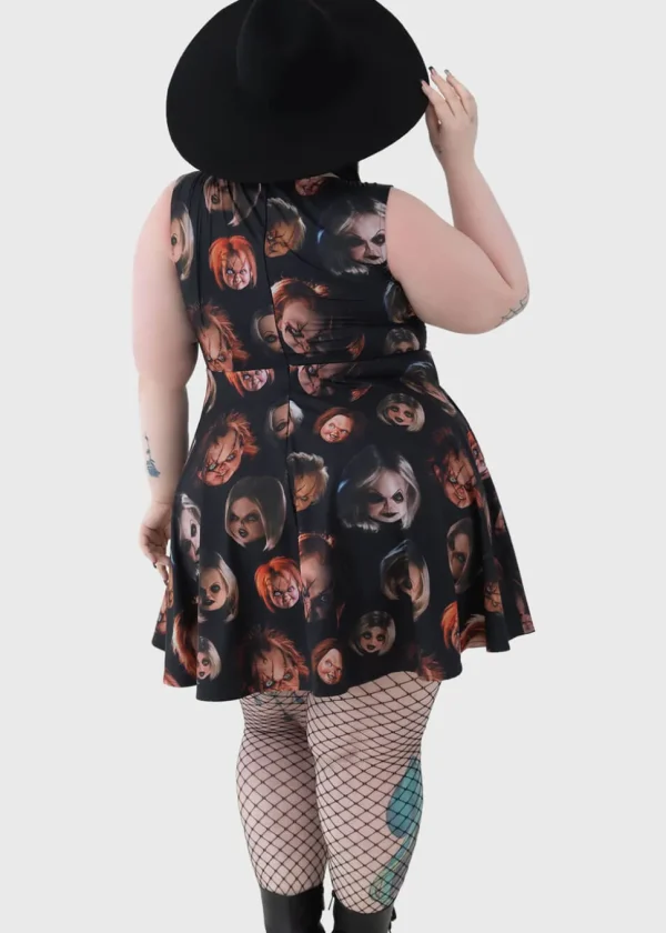 Killstar x Chucky Did You Miss Me Andy Skater Dress Black