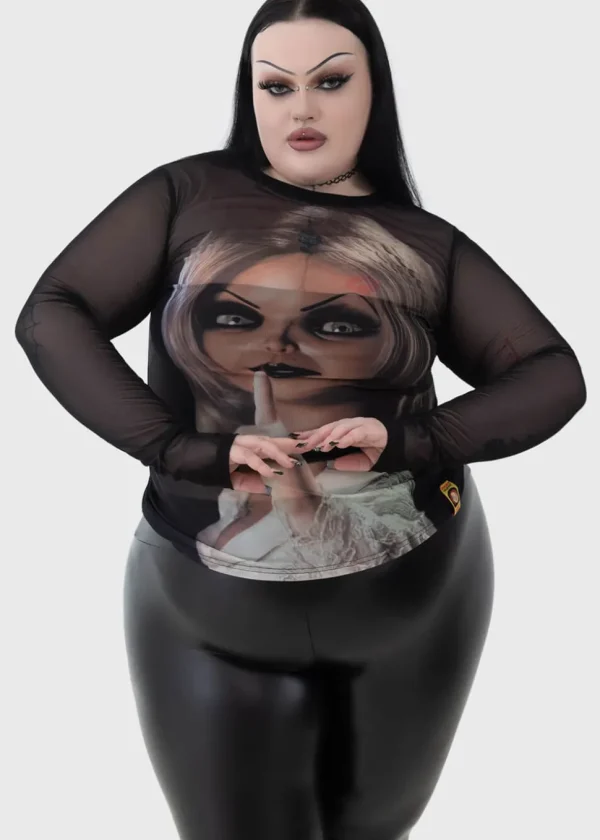 Killstar x Chucky You're A Doll Mesh Top Back