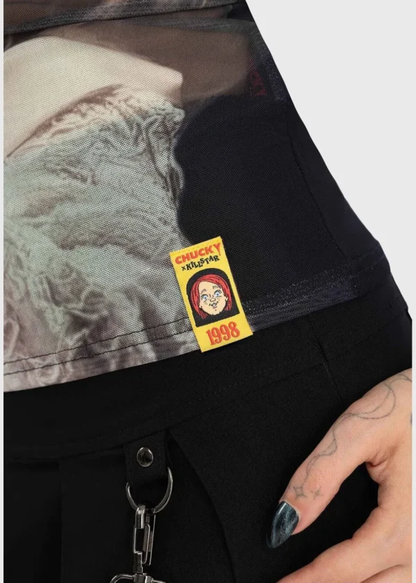 Killstar x Chucky You're A Doll Mesh Top Back