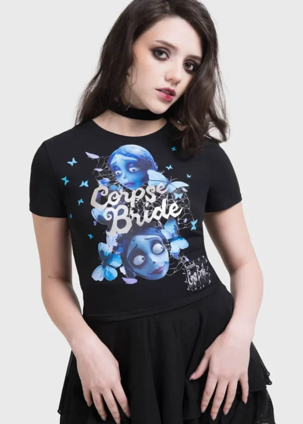 Killstar x Corpse Bride Corpse Bride Shrunken T-Shirt Black