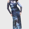 Killstar x Corpse Bride Emily In The Night Maxi Dress Blue