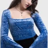 Killstar x Corpse Bride Whimsy Flutter Top Blue