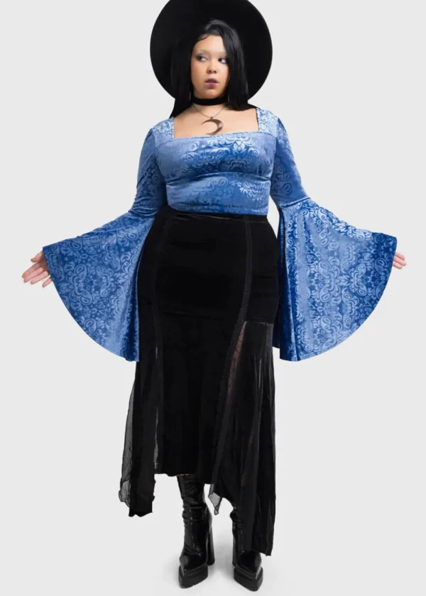 Killstar x Corpse Bride Whimsy Flutter Top Blue