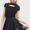 Killstar x Powerpuff Girls Oh So Evil Skater Skirt Black