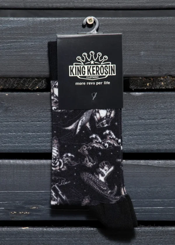 King Kerosin Mens Winter Sailor Socks Navy