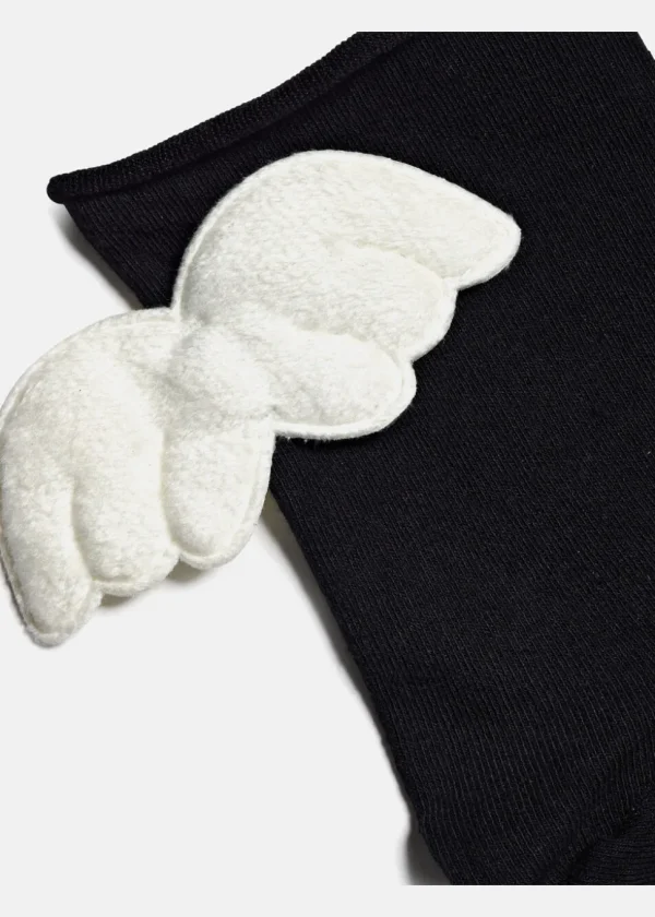 Koi Footwear Angel Wings 50's Socks Black