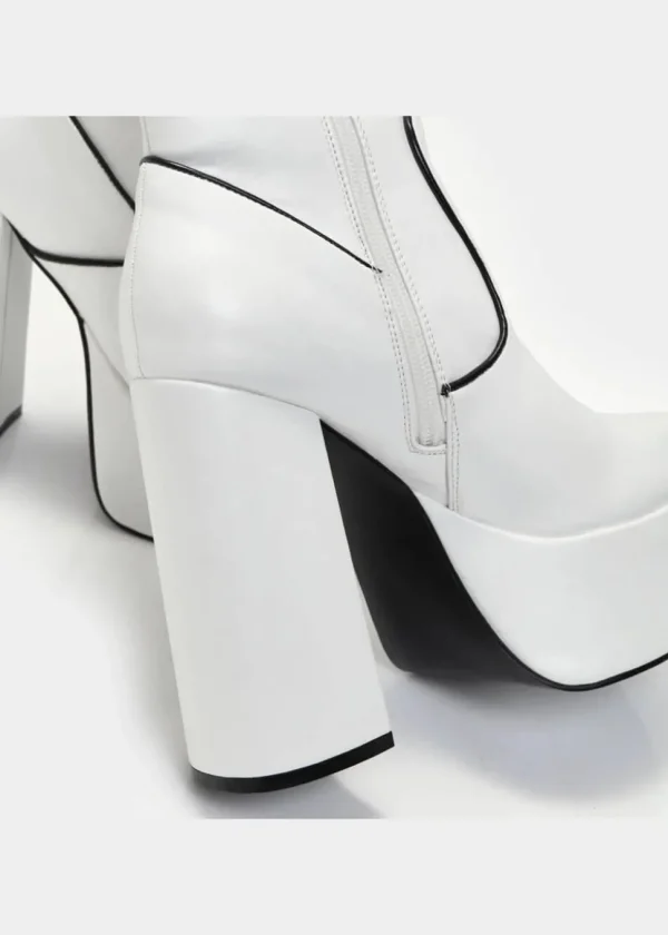 Koi Footwear Bahari Platform 60's Boots White