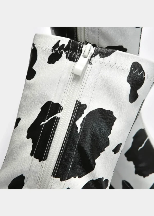 Koi Footwear Holy Cow 70's Platform Boot Black White