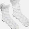 Koi Footwear Rumours Sheer Ruffle 50's Socks White