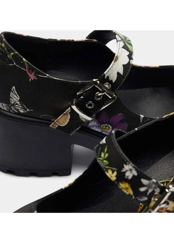 Koi Footwear Tira Floral Mary Janes Pumps Black