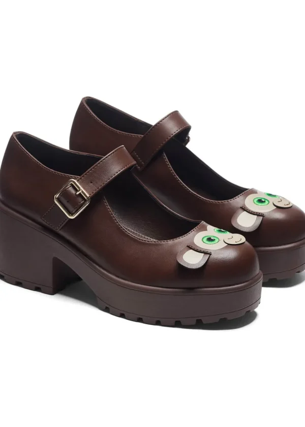 Koi Footwear Tira Manic Monkey Mary Janes Pumps Brown