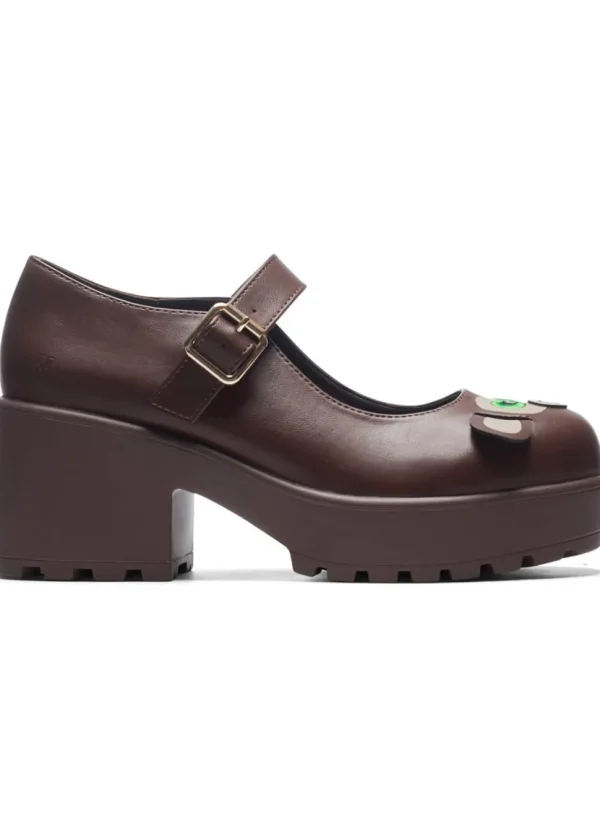 Koi Footwear Tira Manic Monkey Mary Janes Pumps Brown