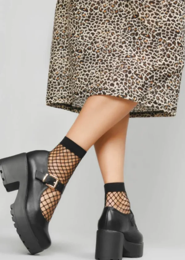 Koi Footwear Tira PU Classic Mary Janes Pumps Black