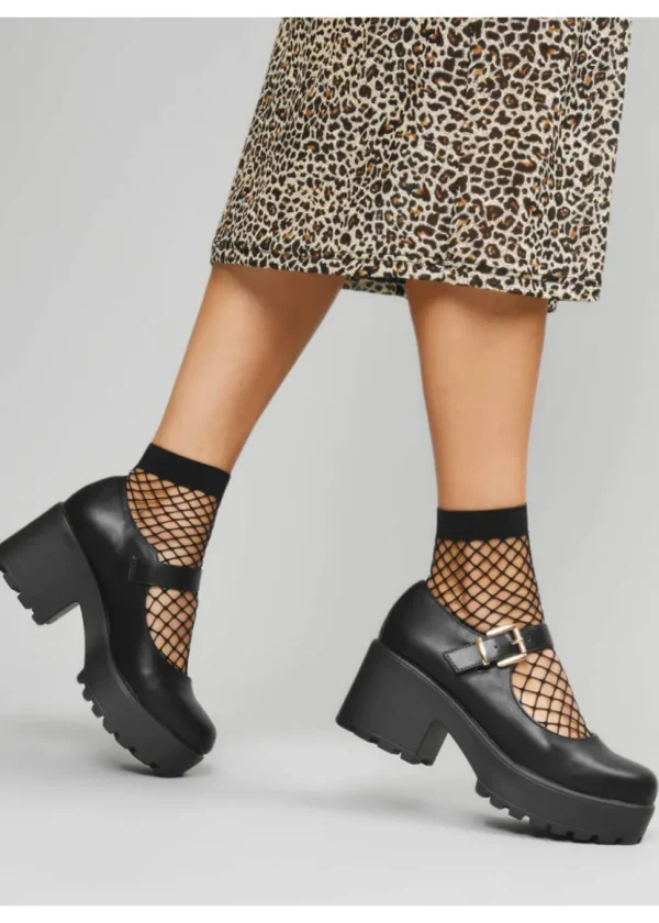 Koi Footwear Tira PU Classic Mary Janes Pumps Black
