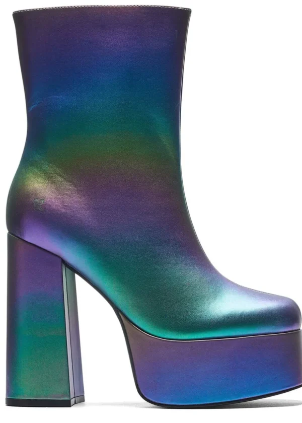 Koi Footwear Toiled Atmosphere Rainbow Platform Boots Multi