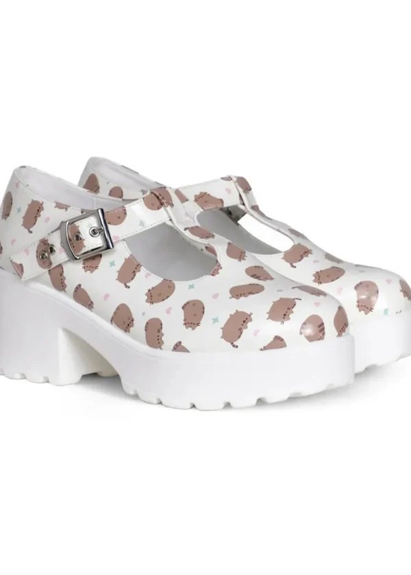 Koi x Pusheen Sai Mary Janes White