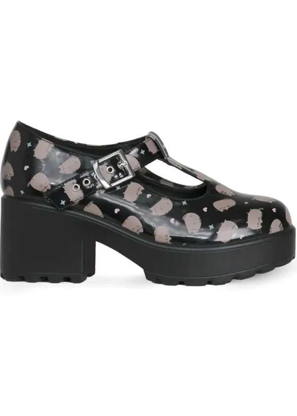 Koi x Pusheen Sai Mary Janes Black