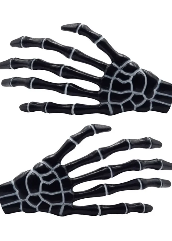Kreepsville Skeleton Bone Hand Hair Clips Black