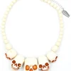 Kreepsville Skull Collection Necklace White