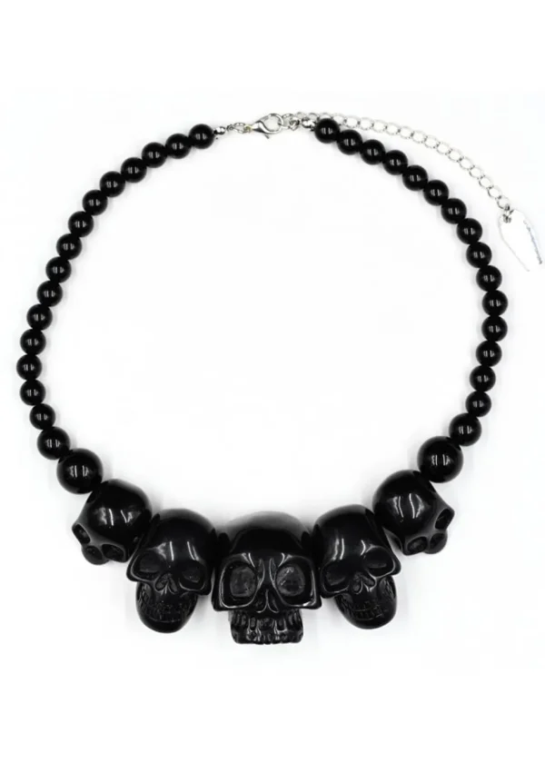 Kreepsville Skull Collection Necklace Black
