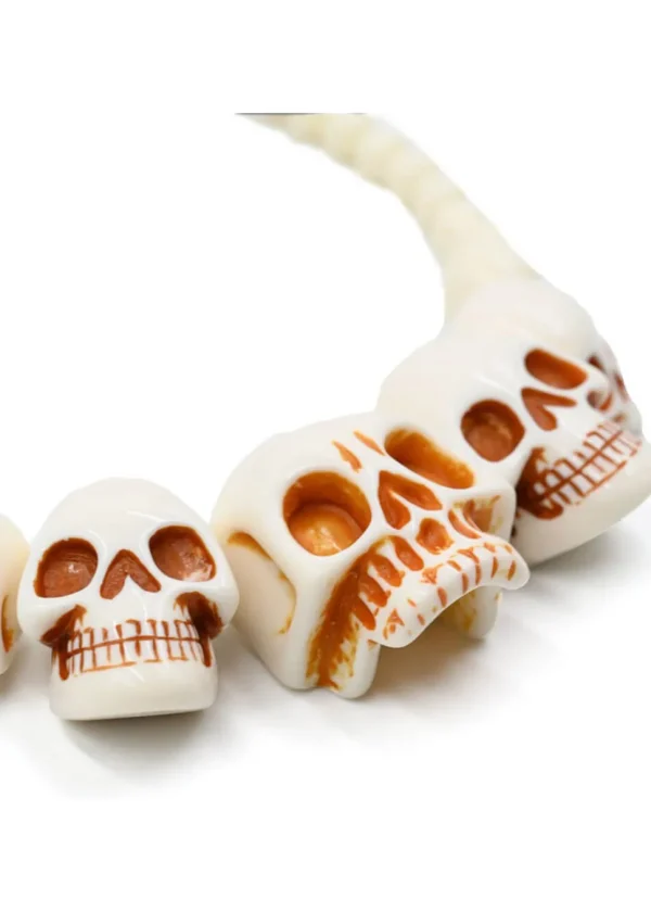 Kreepsville Skull Collection Necklace White