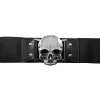 Kreepsville Skull Elastic Belt Black