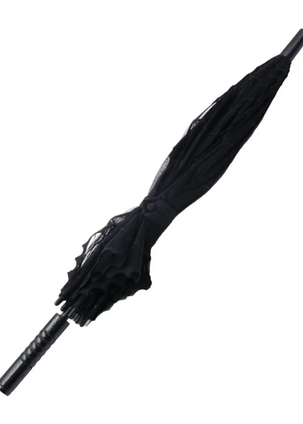 Kreepsville Spiderweb Lace Parasol Black