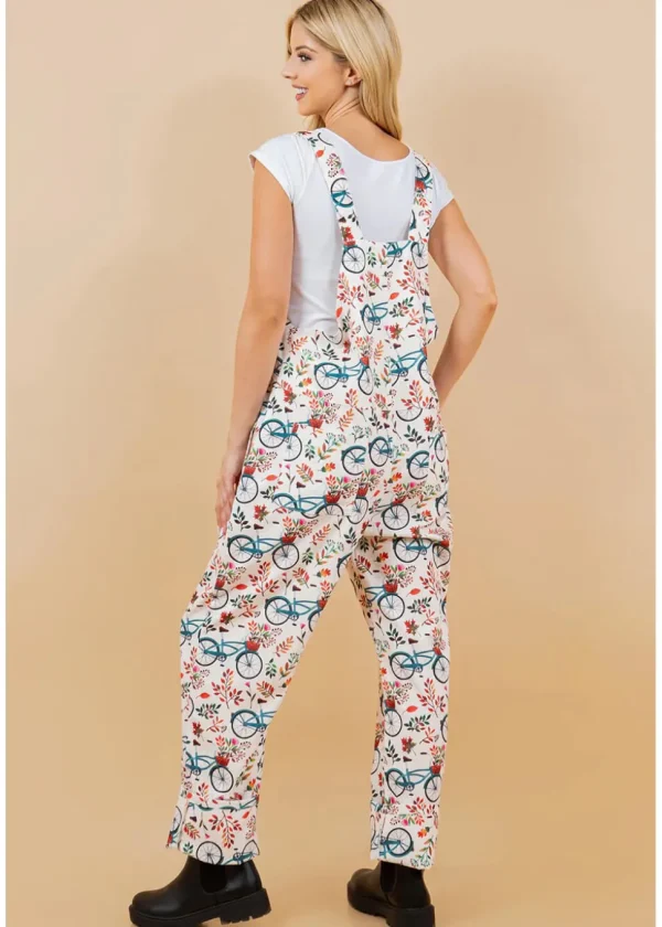 LA Soul Ayla Bicycle Dungarees Apricot