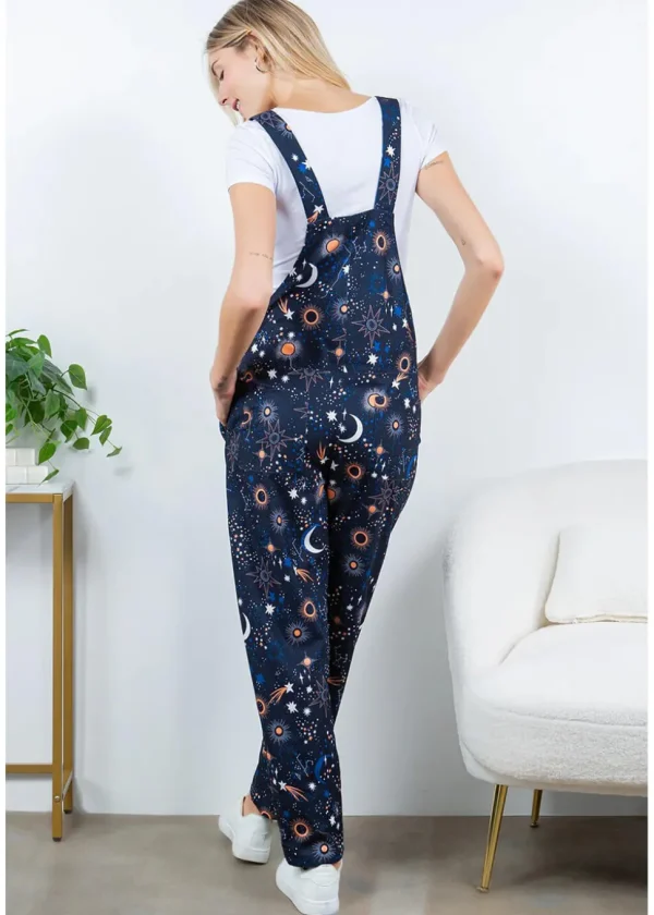 LA Soul Ayla Celestial Space Dungarees Black
