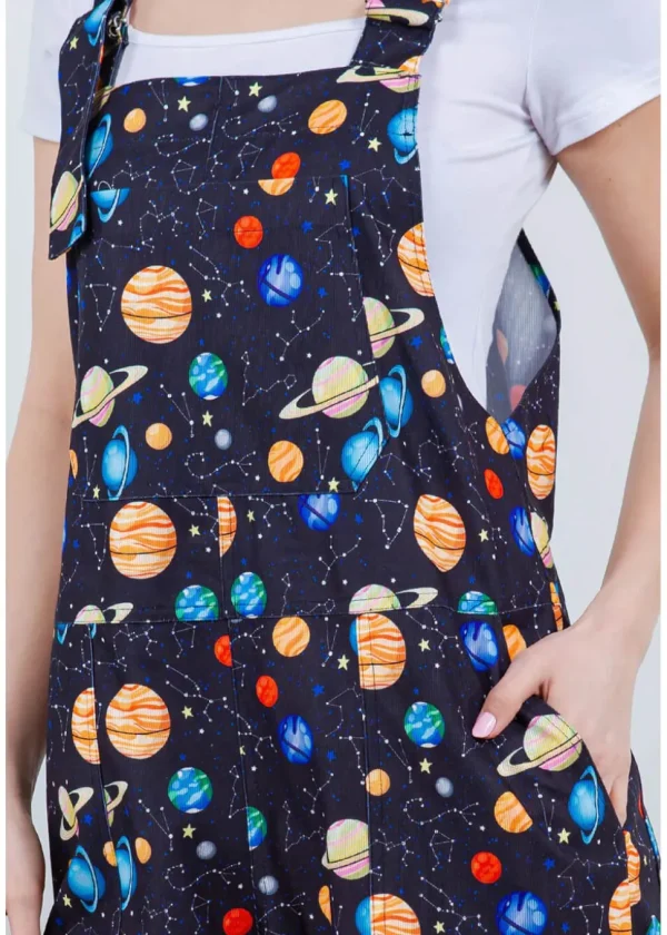 LA Soul Ayla Planets Dungarees Black