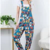LA Soul Ayla Vintage Camera Dungarees Blue