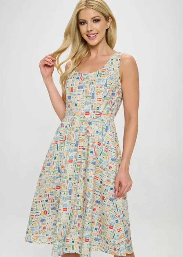 LA Soul Leah Sewing Kit A-Line Dress Mint