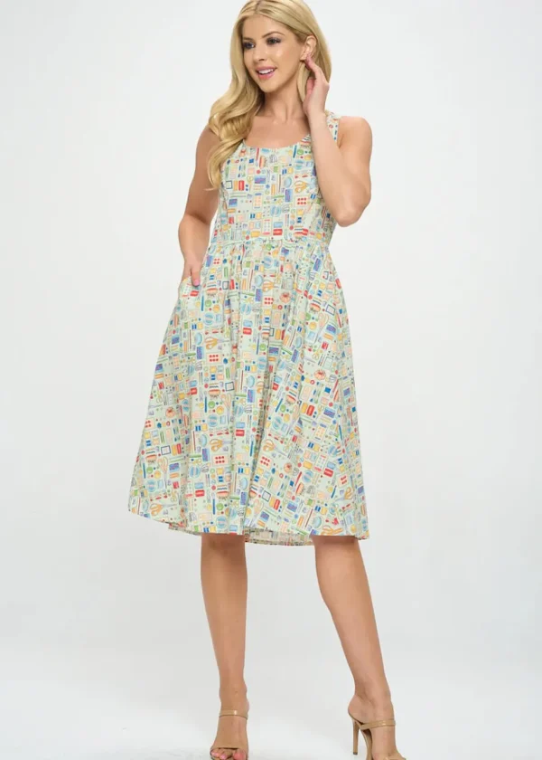 LA Soul Leah Sewing Kit A-Line Dress Mint