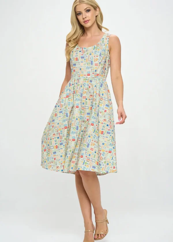 LA Soul Leah Sewing Kit A-Line Dress Mint