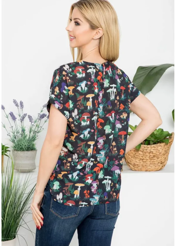 LA Soul Mushroom Garden Top Black