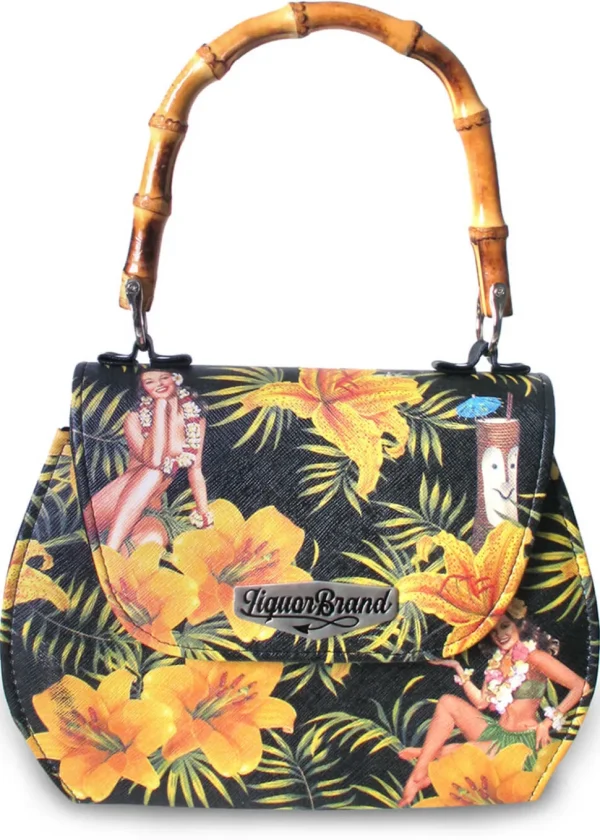 Liquorbrand Bamboo Tiki Time Handbag Black