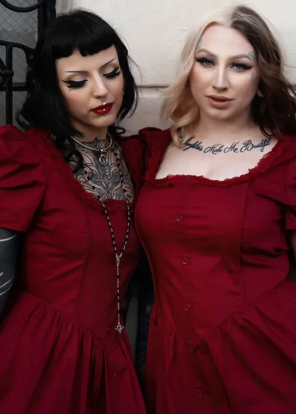 Lively Ghosts Versailles 70's Dress Red