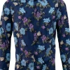 Lords of Harlech Nigel Augustus Floral Shirt Navy