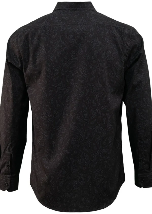 Lords of Harlech Nigel Perugia Paisley Shirt Black