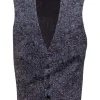 Lords of Harlech Wilbur Tribune Paisley Waistcoat Plum