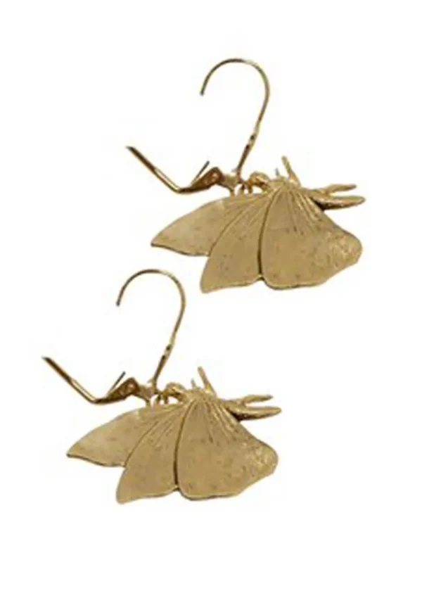 Lotta Djossou Paris Butterfly Earrings Gold