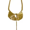 Lotta Djossou Paris Cicada on Leaf Necklace Gold