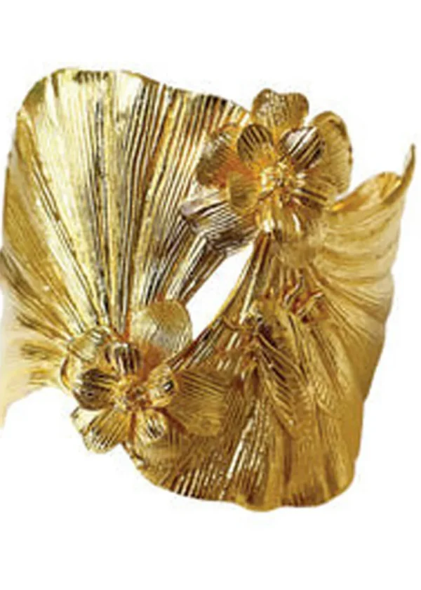 Lotta Djossou Paris Cicada on Leaf Bracelet Gold