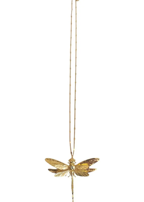 Lotta Djossou Paris Double Dragonfly Necklace Gold
