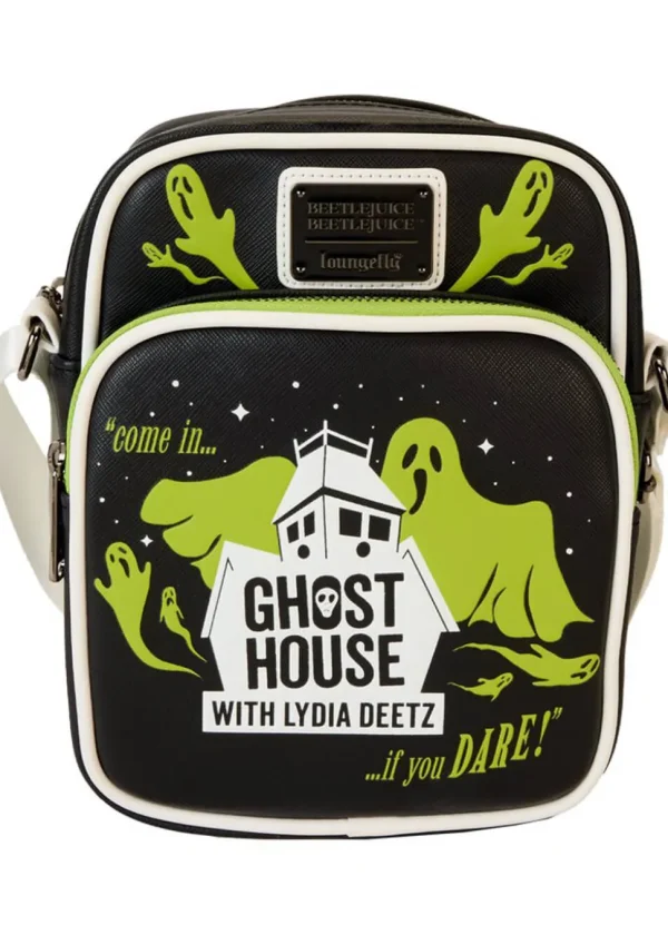 Loungefly Beetlejuice 2 Ghost House Crossbody Bag Black