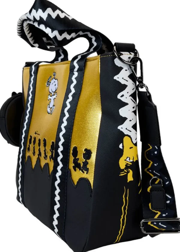 Loungefly Peanuts 75th Anniversary Tote Bag Black