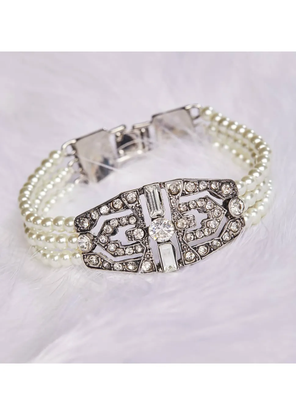 Love Vintage Art Deco 20's Bracelet Cream