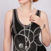 Love Vintage Art Deco Tassel 20's Necklace Cream